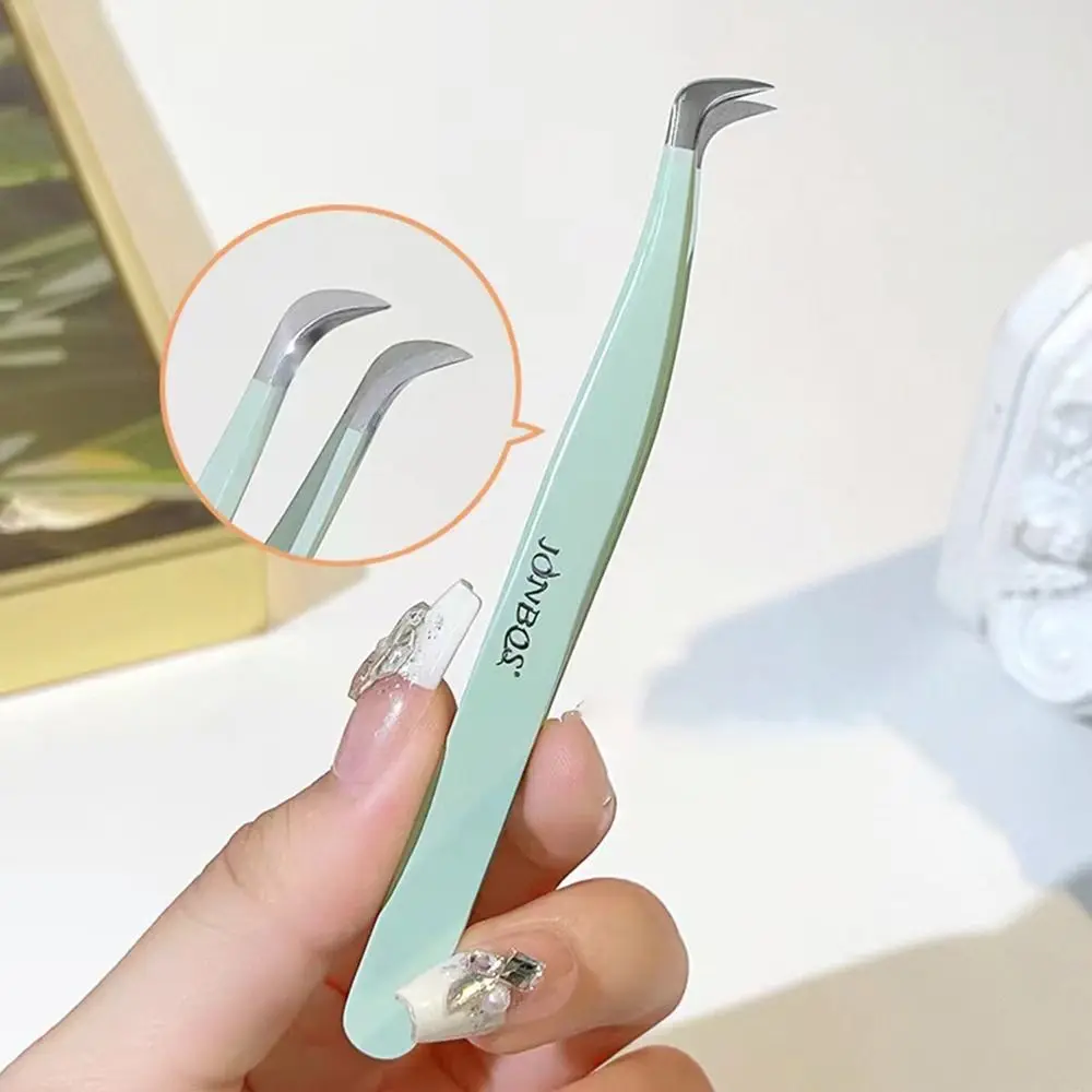 Eyelash Extensions False Eyelash Tweezers Stainless Steel Anti-static Fiber Tip Tweezers Superhard Non-magnetic