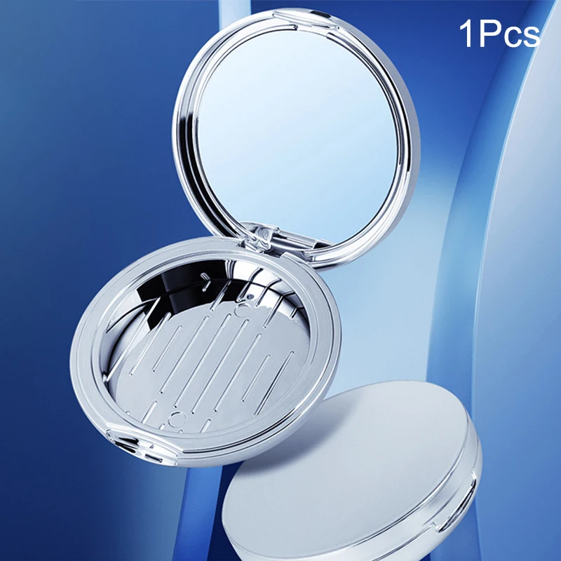 1Pc Round Snap Single Compartment Powder Case Air Cushion BB Cream Concealer Foundation Makeup Case Empty Case With Mirror