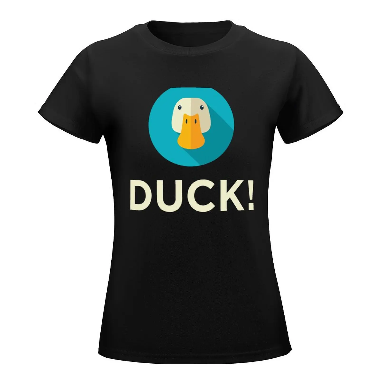 DUCK! - the popular combat robot - now has fabulous merch. T-Shirt lady clothes funny tops funny t shirts for Women