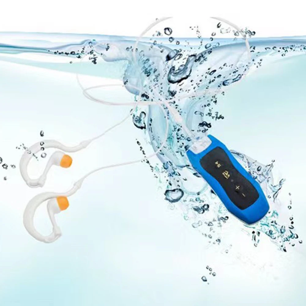 4GB/8GB Waterproof IPX8 Metal Clip MP3 Player FM Radio Stereo Sound Swimming Diving Surfing Mini Sports Music Player