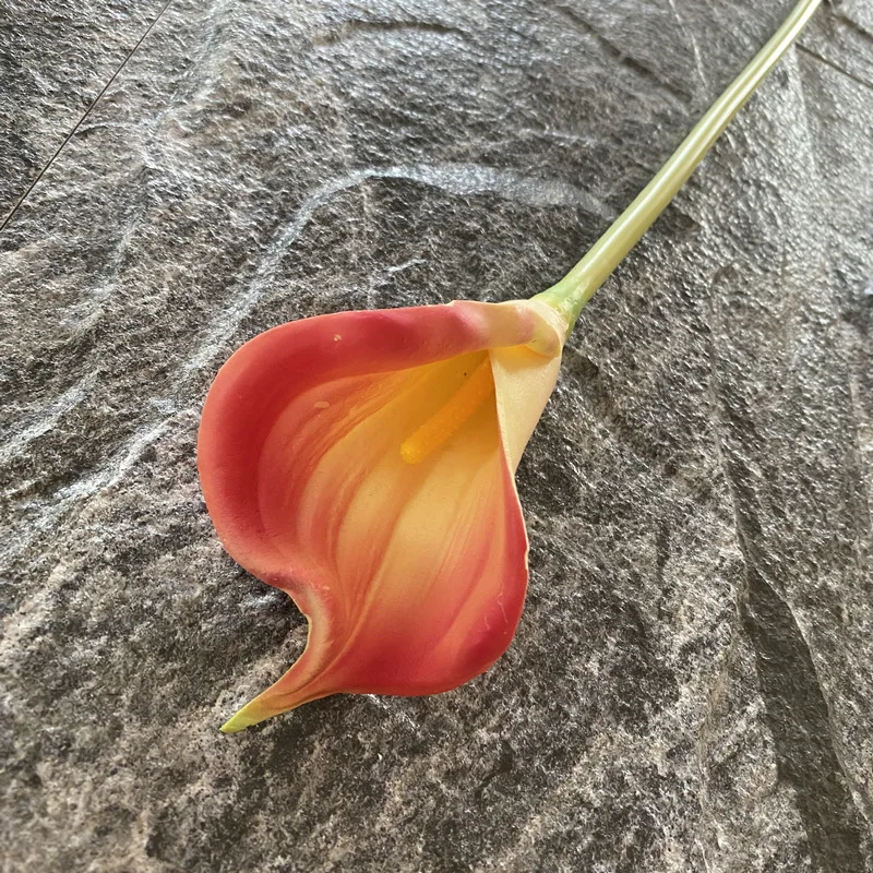 5 Stück Künstliche PU Große Hufeisenblumen Heimdekorationen Calla-Lilien Kunstblumenstrauß Hochzeit Party Tisch Blumendekorationen – Detail 18