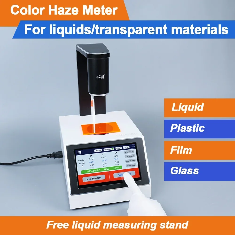 LS155 Flüssigkeitskolorimeter, transparentes Farbunterschied, Farbtrunstmessgerät, hochpräzises Kolorimeter für Flüssigkeiten, Farbmessung