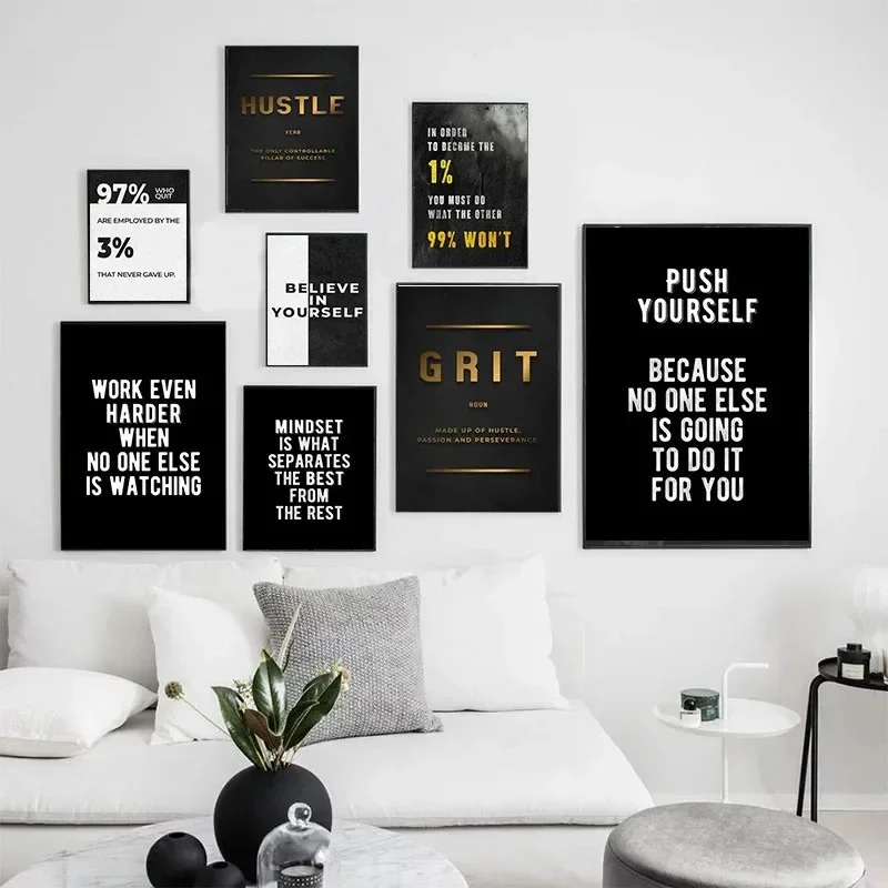 Motivation Painting on The Wall Picture Office Canvas Wall Art Prints Quote Poster Inspiring Words for Home Home Decor