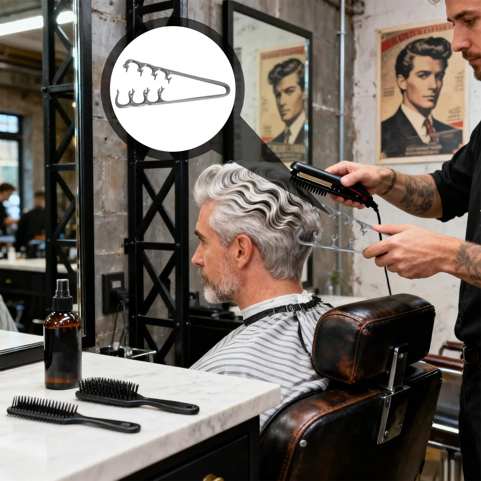 مشط الملمس، لوازم تصفيف الشعر المكثفة، مشط تصفيف الشعر المجعد للرجال والنساء، صالون السفر المنزلي، الأحداث الخاصة