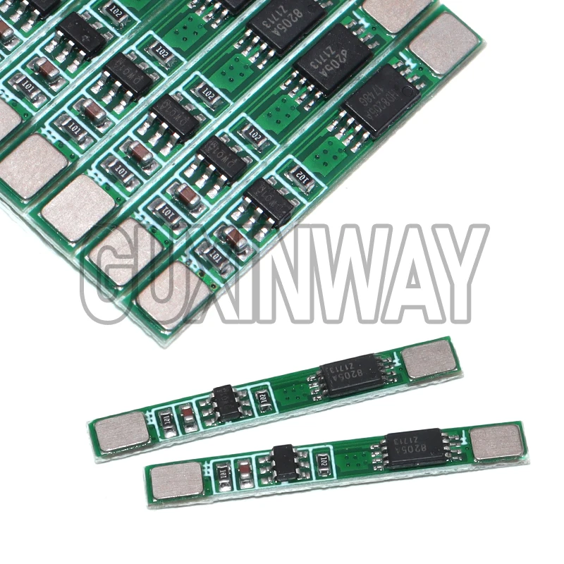 10 Stück 1S 3,7V 3A Li-Ion BMS PCM Batterieschutzplatine PCM für 18650 Lithium-Ionen-Akku