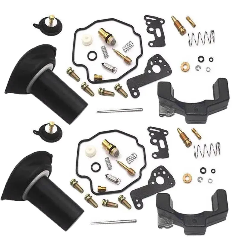 2 conjuntos para yamaha 1990-2001 virago xv535 xv 535 kit de reparo do carburador êmbolo vácuo diafragma flutuador junta parafuso de ar
