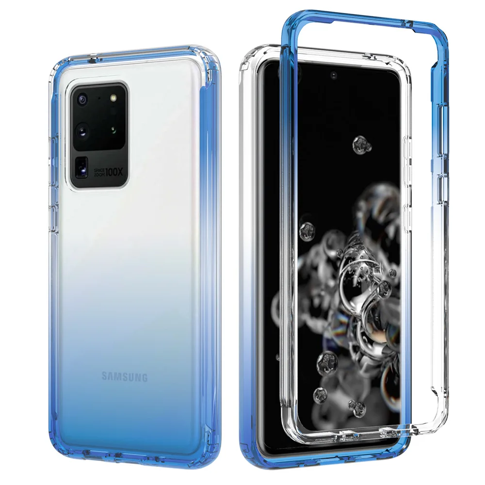 

Candy Color Clear Case for SamsungS20/20Plus/20Ultra Hybrid Shockproof Protection Dual Layer Cover For GalaxyS20/20Plus/20Ultra