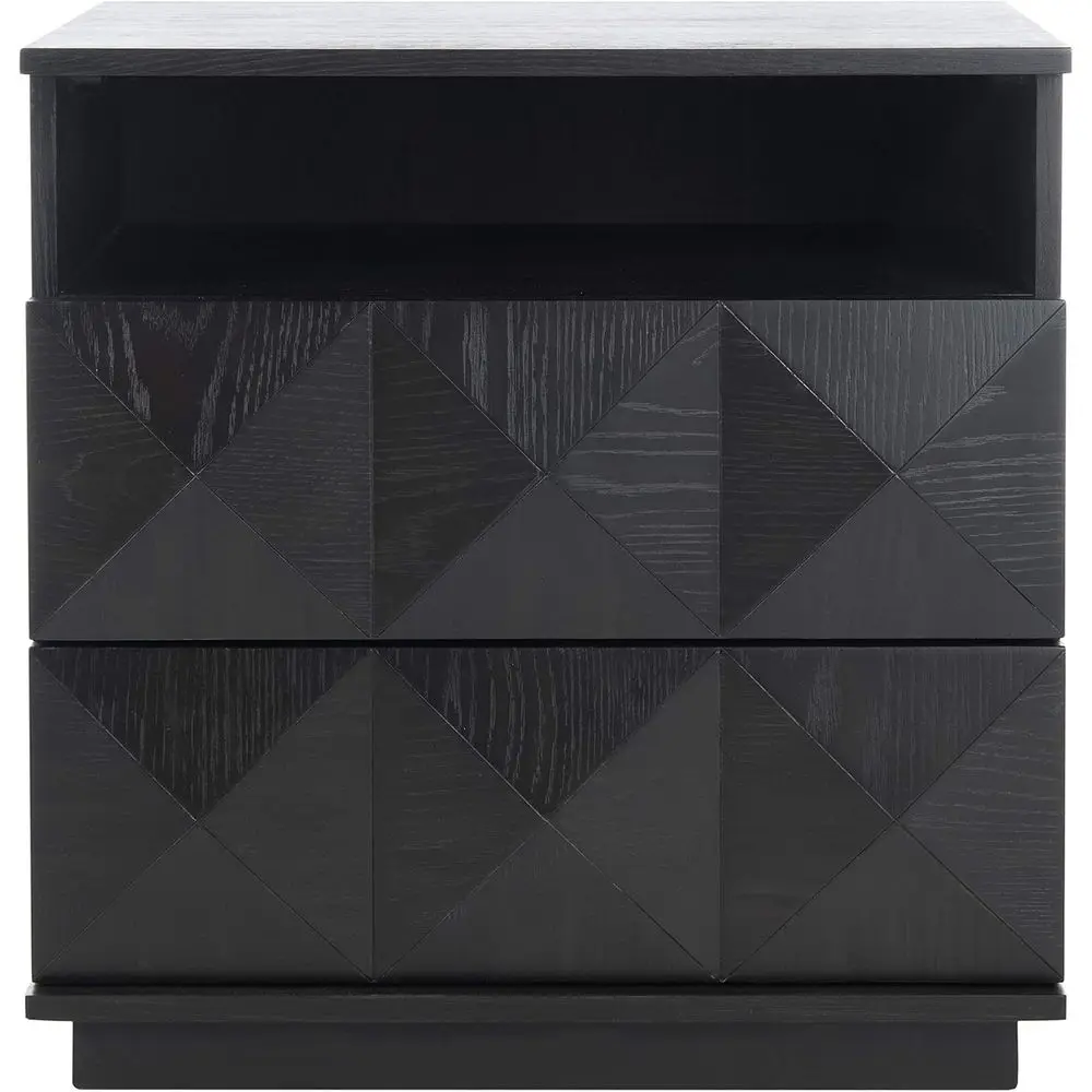 

Elegant Black 2-Drawer Nightstand for Stylish Home Decor