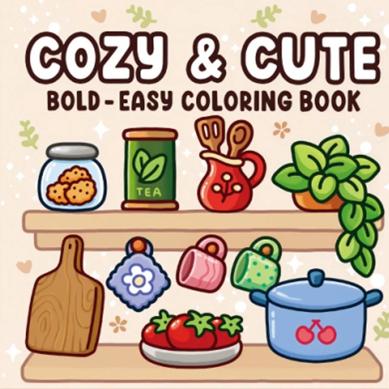

Coloring Book For Adults And Teens Halloween Theme Featuring Adorable Creepy Creatures In CUTE GROOVY For Relaxation Gift