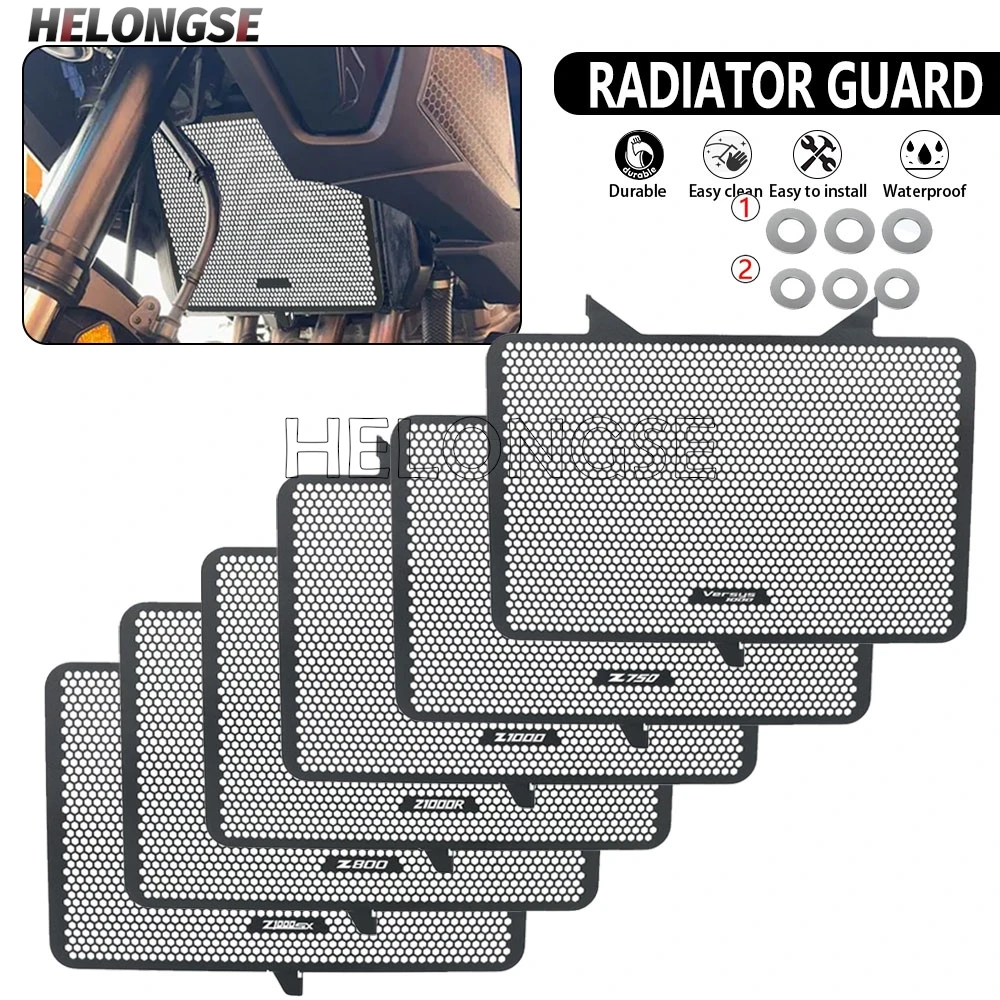 

For Kawasaki Versys 1000 Z750/S/R Z800 Z1000 R/SX Motorcycle Aluminum Radiator Grille Guard Cover Protector Ninja 1000SX 1100SX