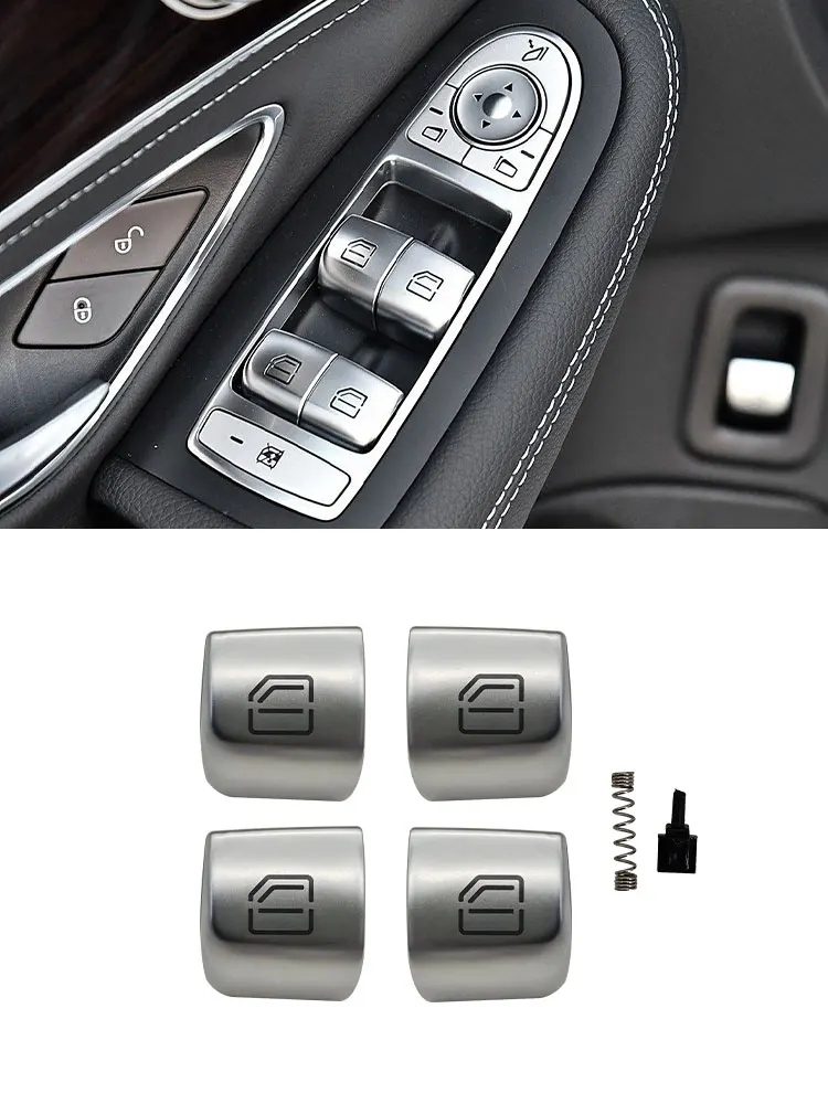 Couvercle de bouton de commutation de vitre électrique de voiture, accessoire pour Benz classe C GLC C180 C200 C250 GLC260 GLC300, pour Mercedes W205 W253