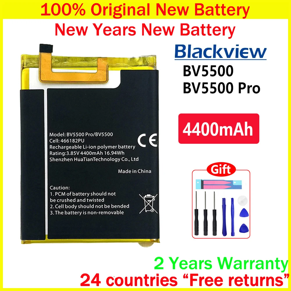 

New Original Battery 4400mAh BV5500 Battery For Blackview BV5500 Plus BV5500 Pro High Quality Phone Batteries With Gifts