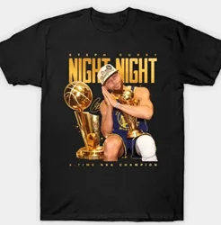 Koszulka Steph Curry, koszulka Stephen Curry Night Night Night Vintage, koszulka do koszykówki z długim rękawem