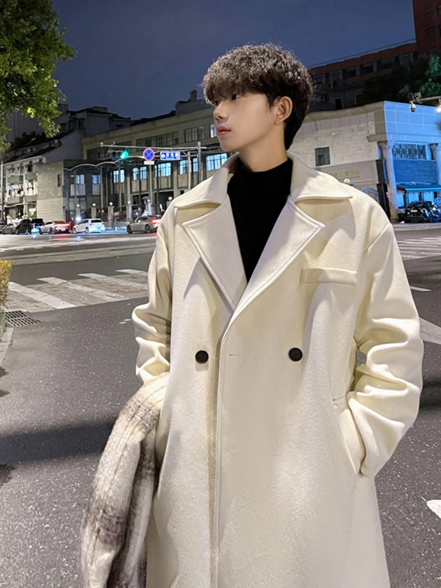 

Мужское шерстяное пальто средней длины Briti Sle: осенне-зимнее, премиум-класса, из твида и хлопка, с идеальной посадкой