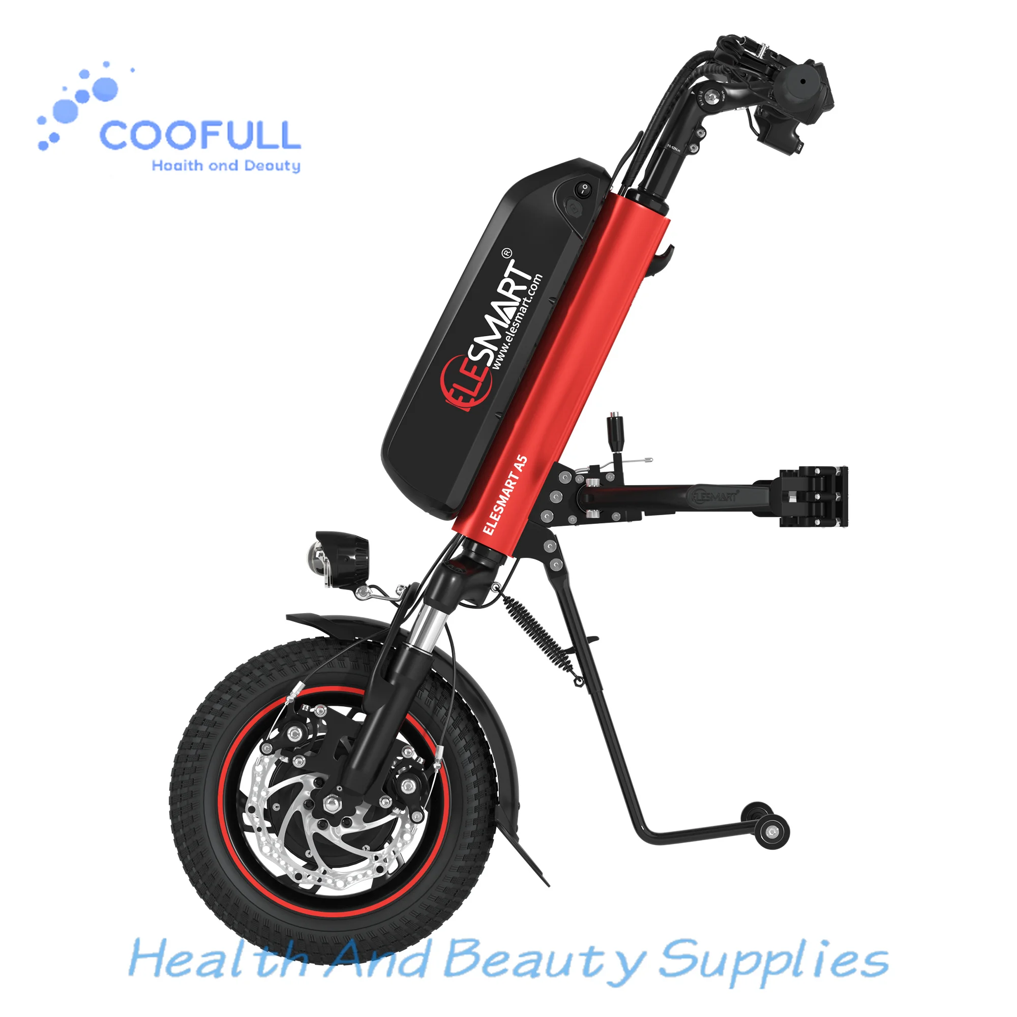 Coofull High Mobility 500W Wheelchair Tractor Device 12 Inch Electric Handcycle Wheelchair Power Attachment