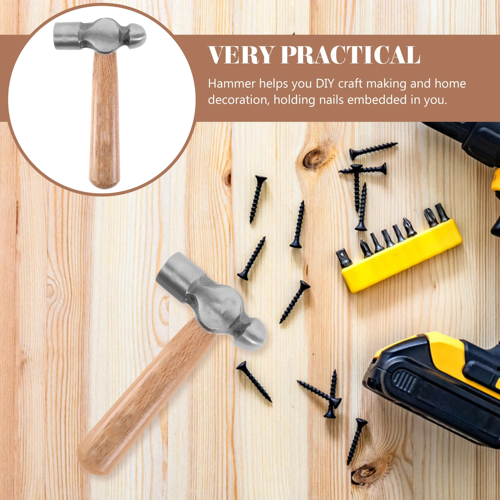 

Ergonomic Mini Hammer High Carbon Professional Carpenter Tool Sturdy Nailing Hammer Woodworking Supply Portable Multi-Use Home