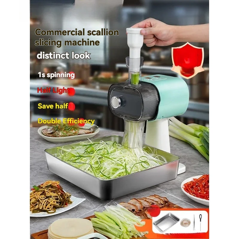 New Electric Bean Shredder for Scallion Shredder, Roast Duck, Scallion, Chili Commercial Fully Automatic Scallion Cutting Machin
