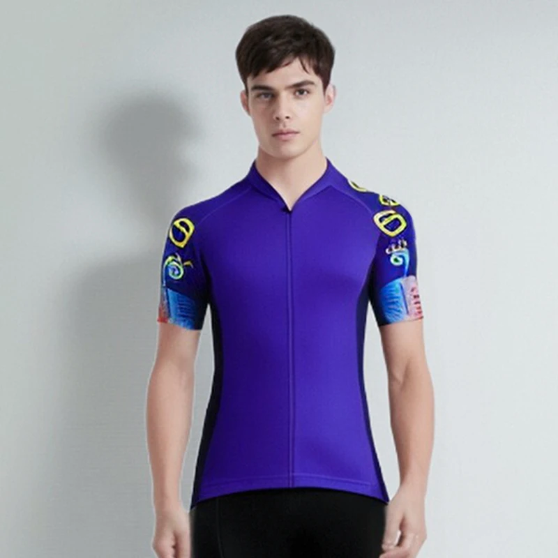 Summer Men Cycling Jersey Short Sleeves Breathable Bike Cycling Clothing Maillot Ropa Neon Ciclismo Shirt MTB Bicycle Jersey