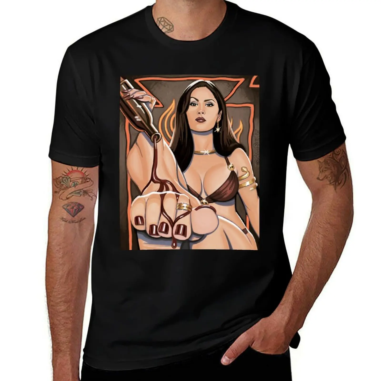 salma-hayek-serves-the-licor-to-quentin-tarantino-t-shirt-all-weather-casual-short-sleeve-t-shirt