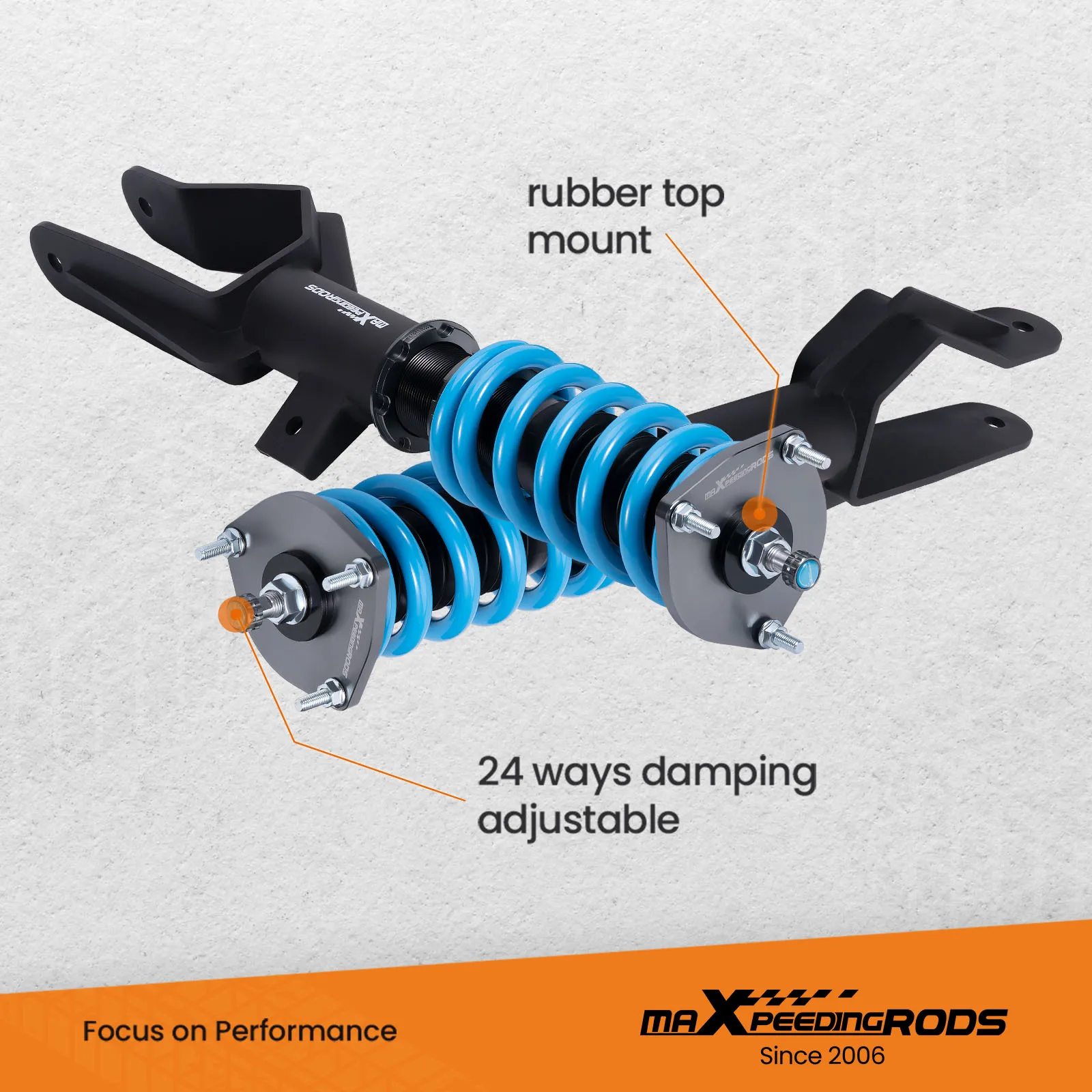 24 Ways Adjustable Coilovers Suspension for Te sla Model 3 AWD 2017-2023 Upgraded Spring & Damper Oil STREET Use