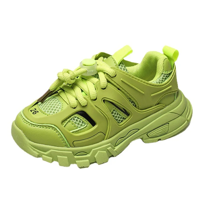 Frühling Kinder neue Sportschuhe Jungen Mädchen Mode klobige Turnschuhe Baby süße Süßigkeiten Farbe Freizeit schuhe Kinder Laufschuhe