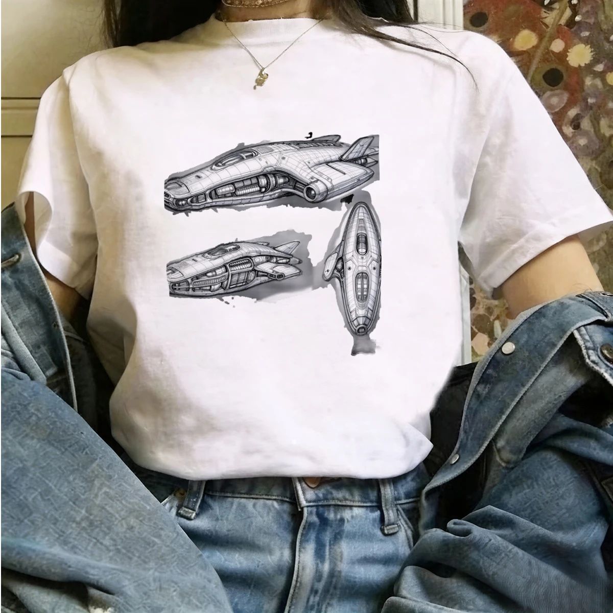 Women'S Gothic Formal Wear - T-shirts Dames harnasband detail decoratief accent