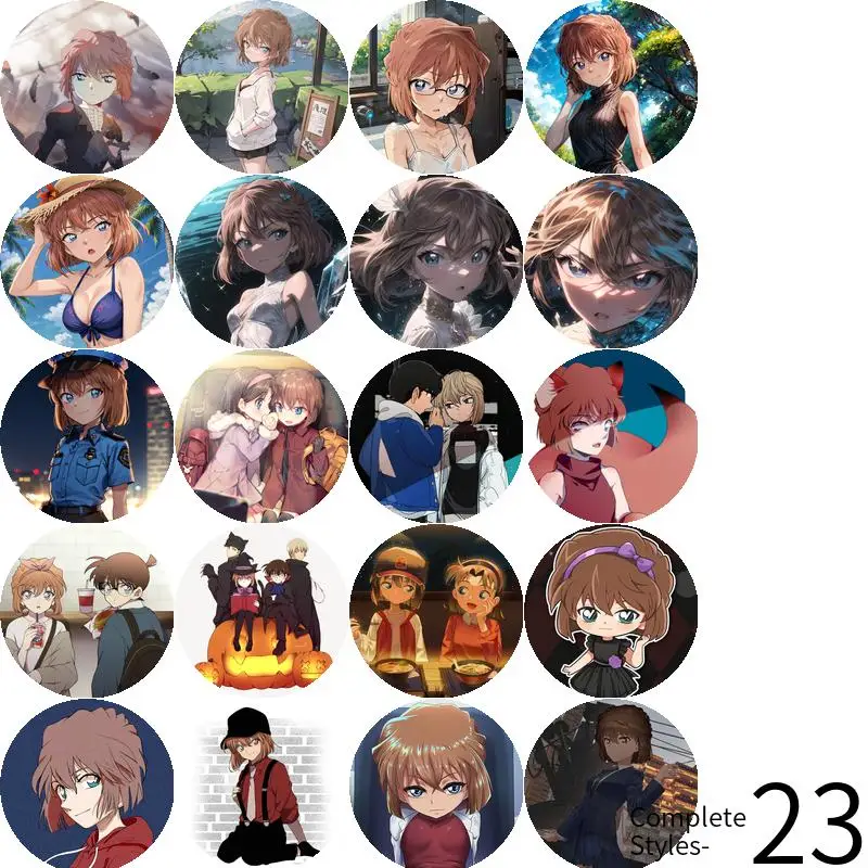 Haibara Ai Anime Character Game Soft Button Badge Brooch anchor Peripherals Pin Creative Customize Hat Tinplate Birthday present