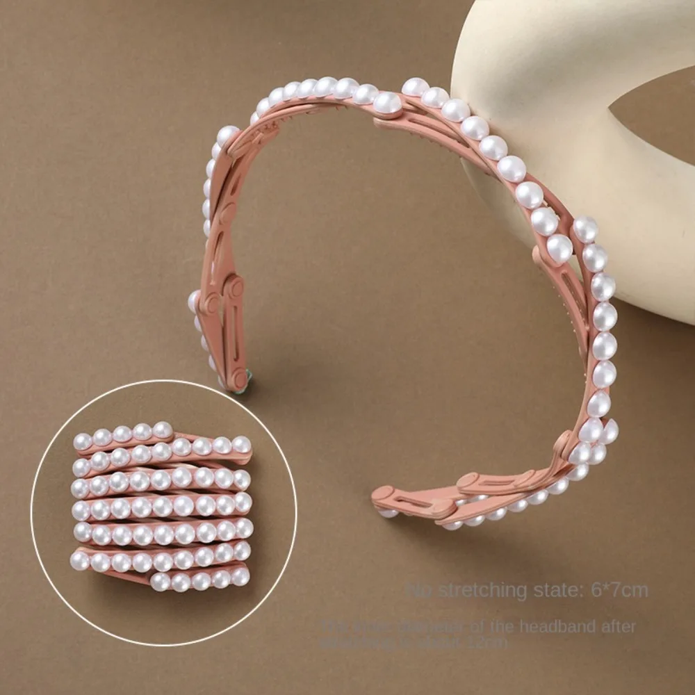 Fashion Rhinestone/Pearl Hair Hoop Extendable Styling Tools Hairbands Hair Accessories Headbands