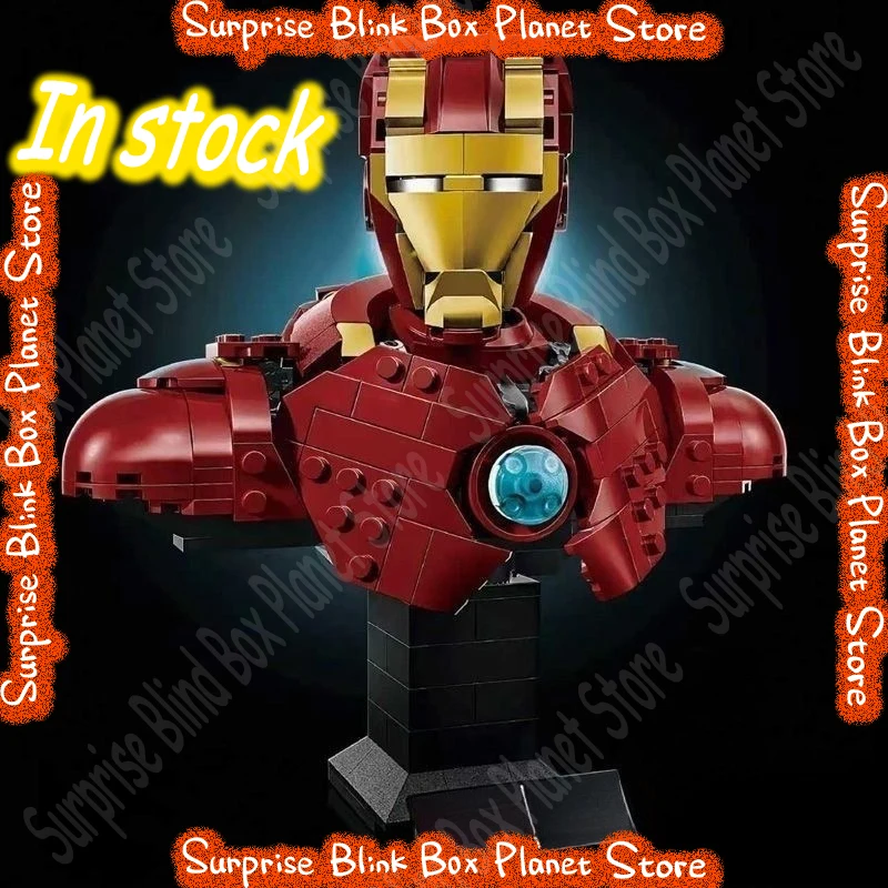

Конструктор Marvel Iron Man MK4: бюст из мелких деталей с мини-фигуркой, коллекционная игрушка для детей и взрослых, для любителей аниме