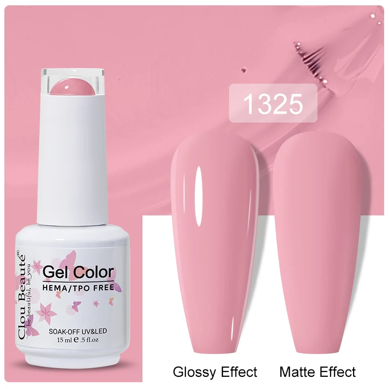 Clou Beaute 15 ml Gel Nagellak Semi-permanente Hybride Zwart Rode Kleur Gel Polish Nail Art UV Nagel emaille Vernis Nagelbenodigdheden