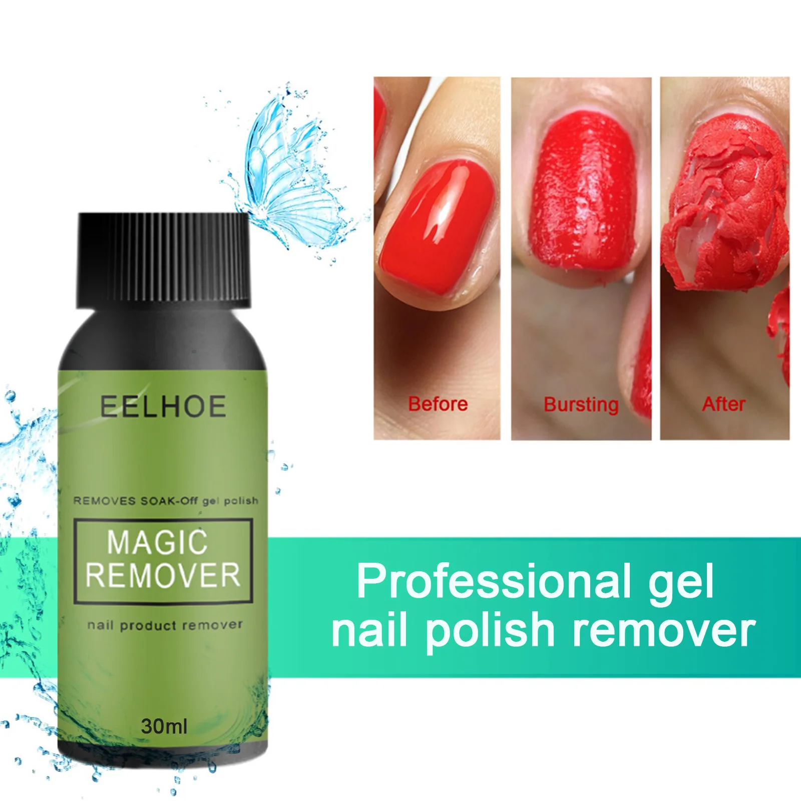 Nagellakverwijderaar Gel Burst Nail Art Magie Gemakkelijk Nagelverwijderaar Gel