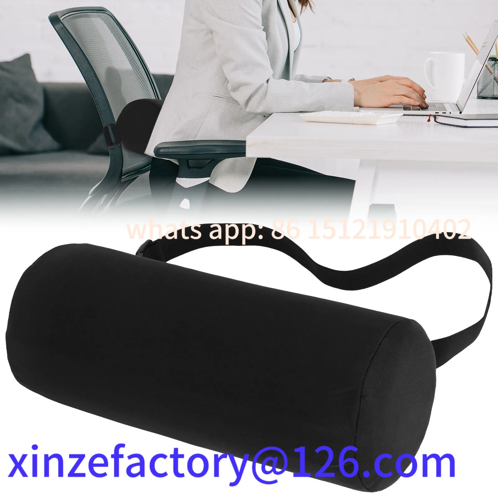 

Customizable Memory Foam Lumbar Support Cushion Waist Pillow Auto Seat Back Cushion Ergonomic Fatigue Relief