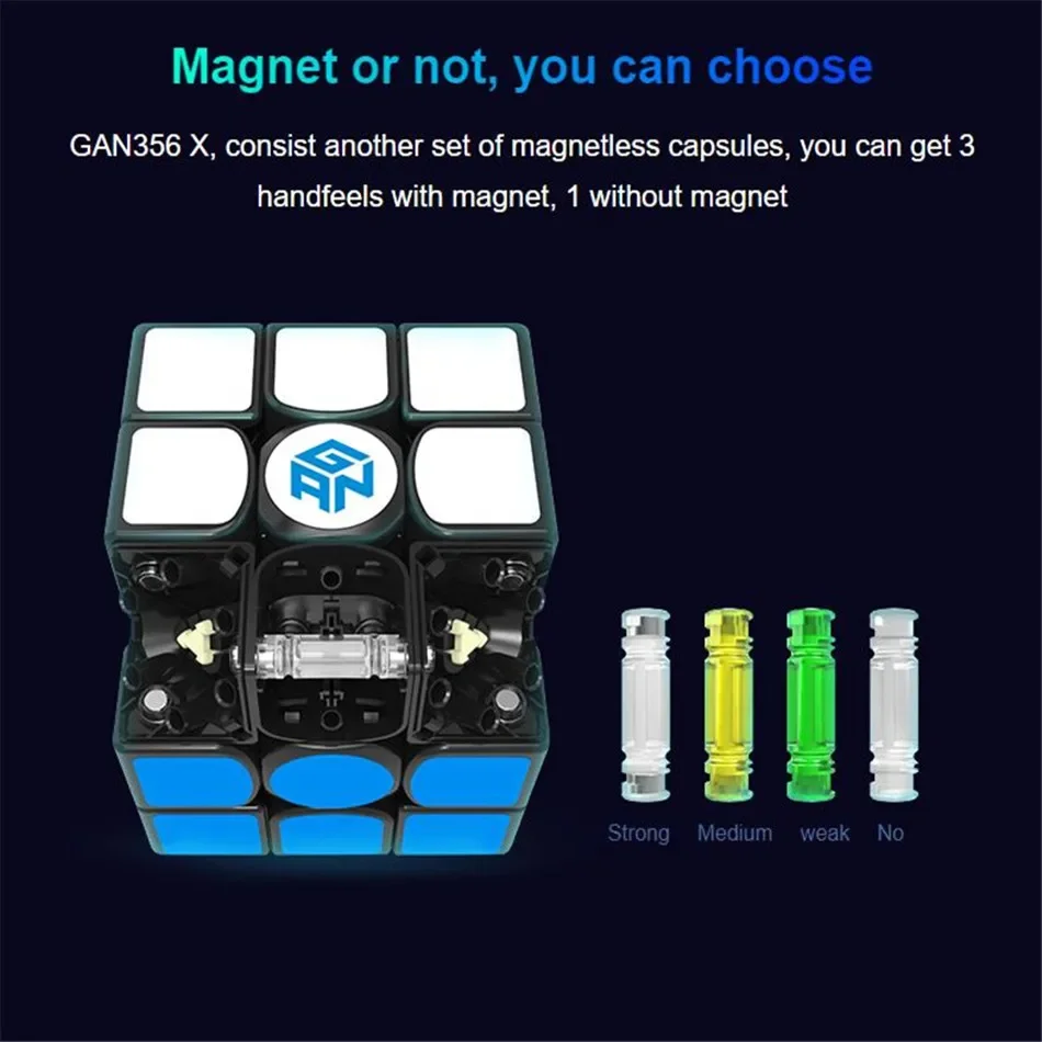 [ECube] GAN356X V2.0 Magnetic 3x3x3 Magic Cube 3x3x3 Speed Cube GAN 356X Professional Puzzle Cube Education Toys For Children