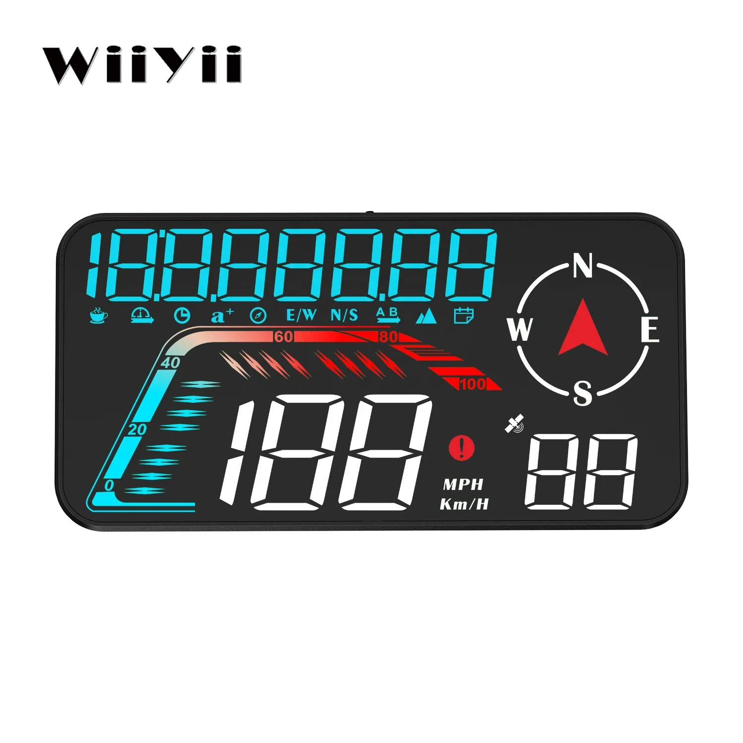 WiiYii 2024 G12 USB Plug and Play 5-inch GPS Head up Displays HUD Car Smart Speed with Warming Feature