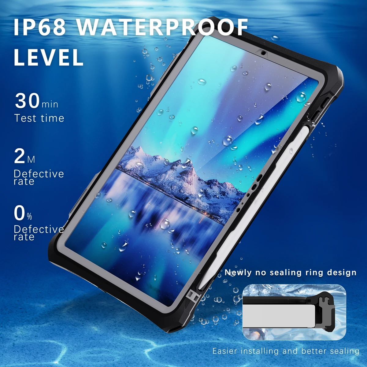 IP68 wodoodporne etui do iPad Pro 11 2024 M4 Air 11 Air 6 5 4 Mini 6 pyłoszczelne etui ochronne na iPad 9.7 10 10.2 10.5 — zdjęcie produktu 2