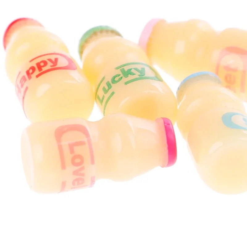 5 قطعة دمية مصغرة الغذاء مشروبات الحليب زجاجة زبادي التظاهر الغذاء ألعاب أطفال لملحقات بيت الدمى #3