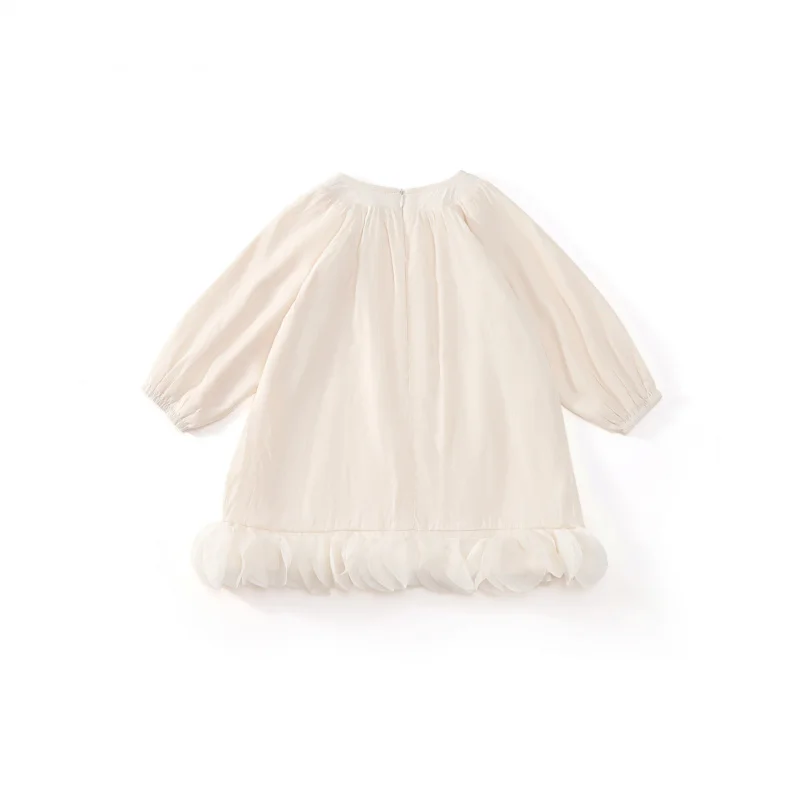 Korean Children's Clothing2025Spring New Girls' Dress Fairy Dress Princess Dress Birthday Solid Color