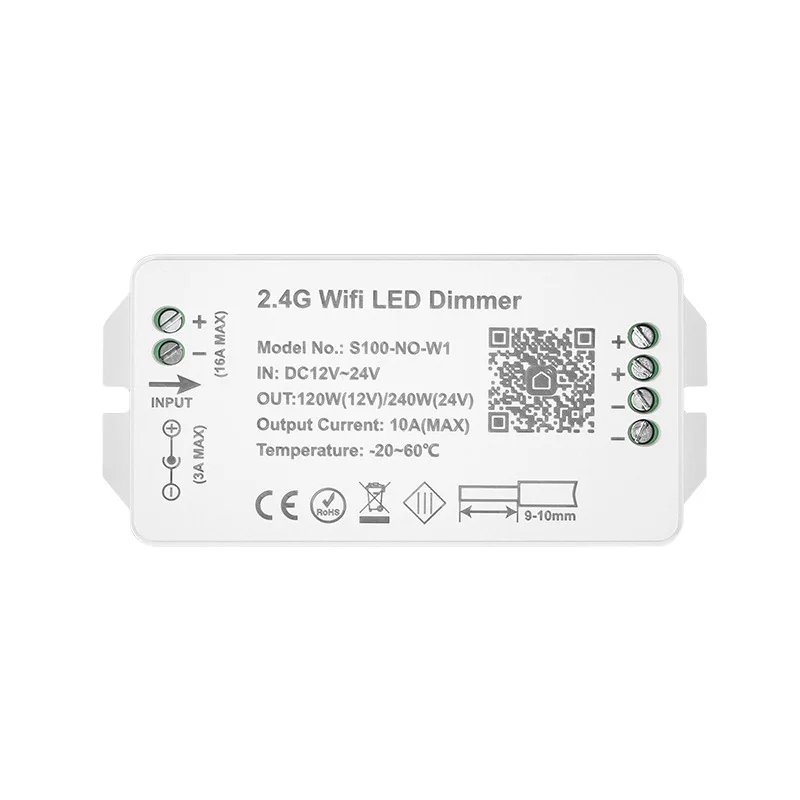 2.4G WIFI LED Controller DC12-24V 10A Dimmer CCT RGB RGBW RGBCCT WIFI APP LED Controller Use for LED strip