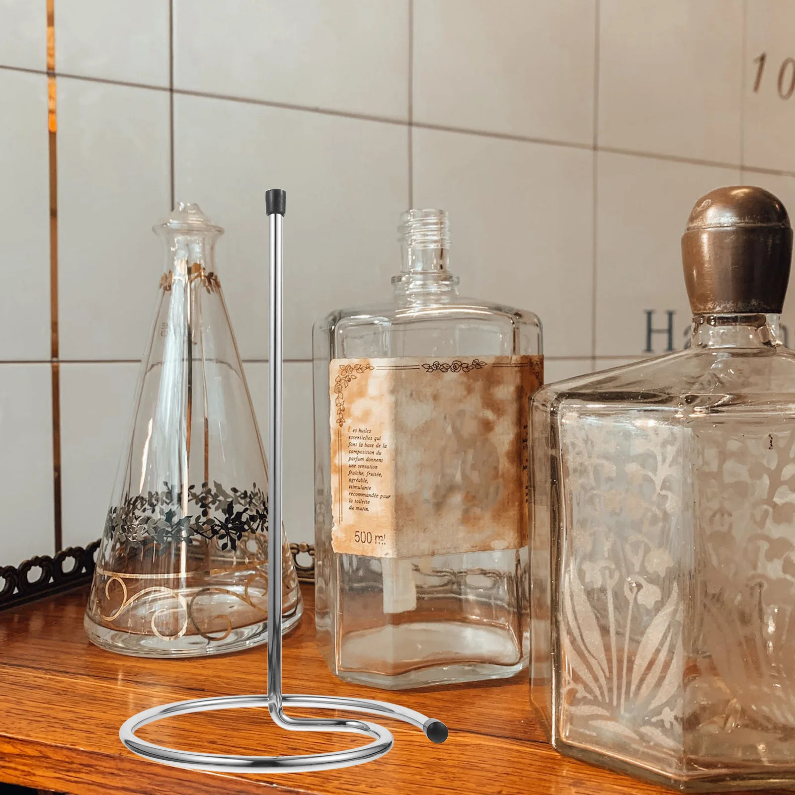 

2pcs Wine Decanter Drying Rack High Quality Corrosion Resistant For Home Bar Hotel Glass Bottle Space Saving Drainage