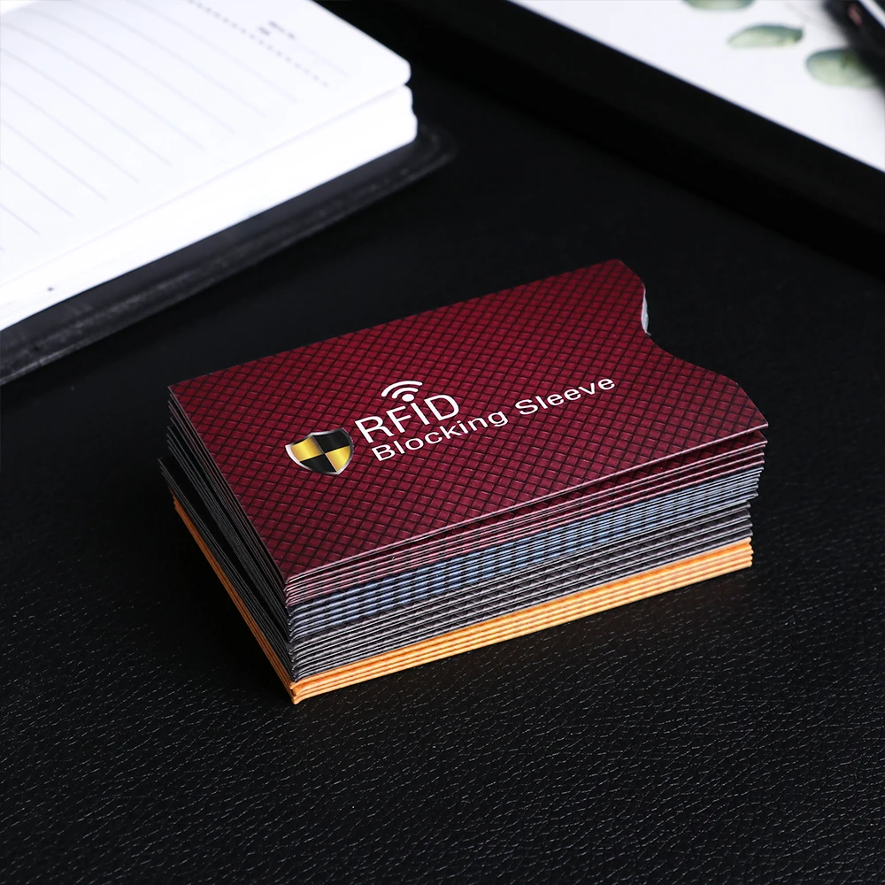 5PCS Reader Credit Cards Anti-theft Aluminium RFID Blocking Protect Case Cover Sleeve Wallet Card Holder