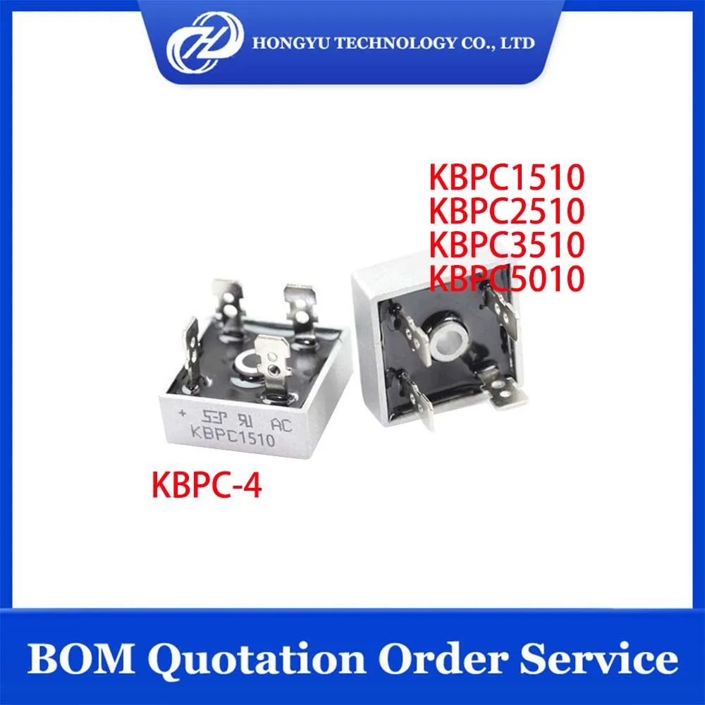 1 Pieces/Pcs KBPC1510 KBPC2510 KBPC3510 KBPC5010 Diode Bridge Rectifier KBPC 1000V 15A 25A 35A 50A