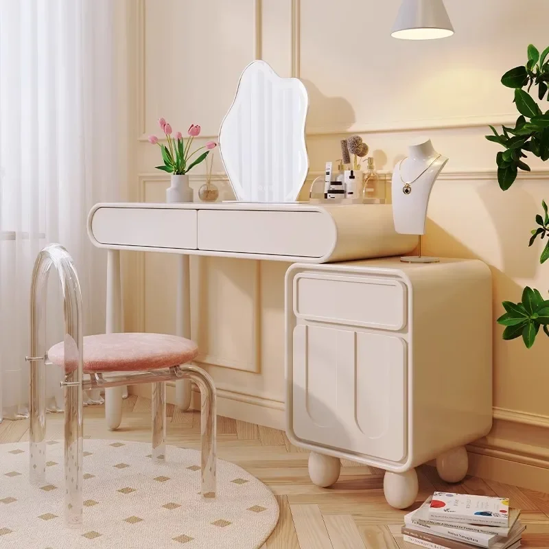 

Bedroom dresser, modern simple light luxury cream style small apartment storage cabinet integrated