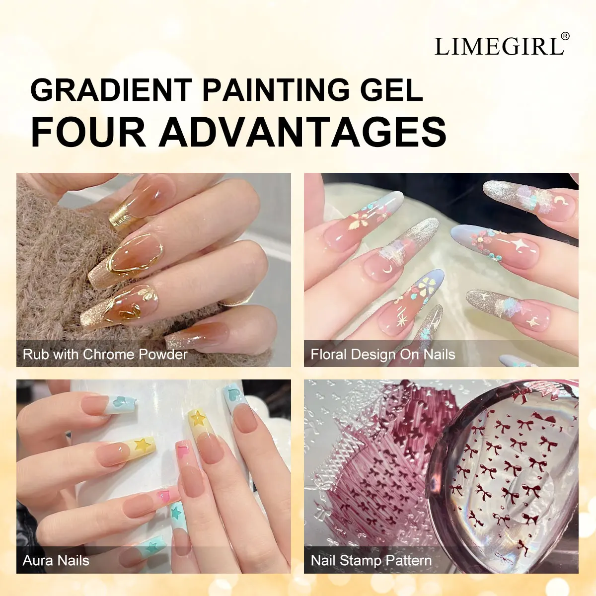 LIMEGIRL Kit gel sfumato per unghie, smalto gel per unghie a lunga durata, gel per unghie sfumato ad alta consistenza di colore ibrido per salone di manicure