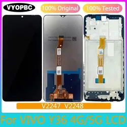 LCD Display Full With Frame Touch Screen Digitizer Assembly For Vivo Y36 4G V2247 5G V2248 Pantalla Replacement Repair Parts