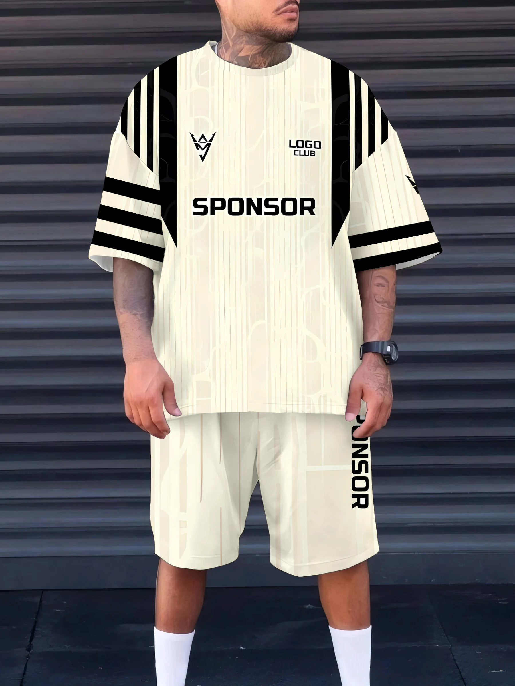 

2025 Summer New Harajuku style 3D printed lightweight breathable and quick-drying men's set