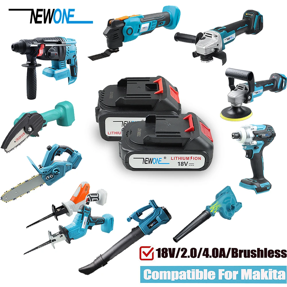 NEWONE 20V Cordless Electric Saw/Trimmer/Grinder/Polisher Tool/Electric Screwdriver/Oscillating Tool Compatible 18V Makita