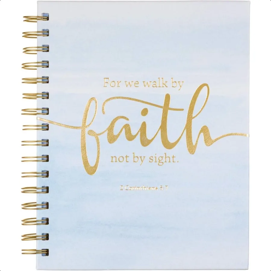 

Eccolo Prayer Journal Notebook Hardcover Spiral Bible Notebook Full of Inspiring Bible Verses 96 Lined Pages 12 Dividers 6 Stic