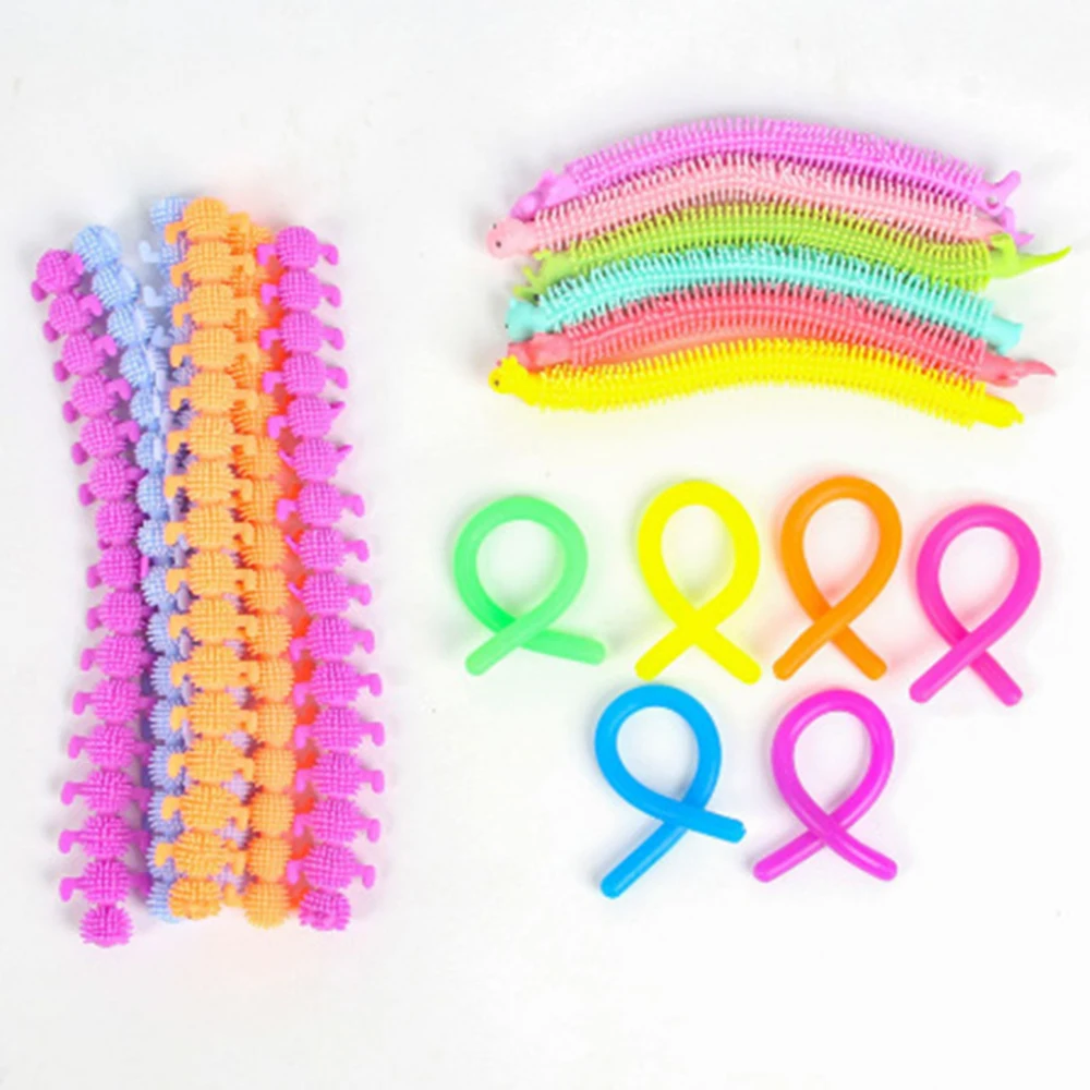 6/12/24pcs Elastic String Stretchy Bracelet Cute Unicorn TPR Rope Sensory Toys Stress Relief for Kids Birthday Party Favors Gift