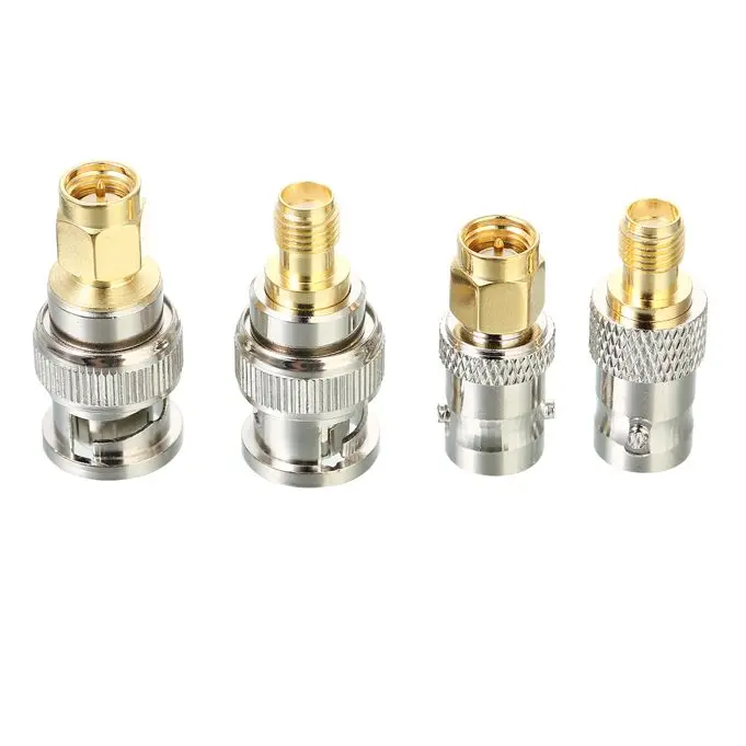 SMA to BNC RF Adapter BNC Male to SMA Male RF Coaxial Adapter SMA Plug to BNC Plug RF Connector Coax Adapter