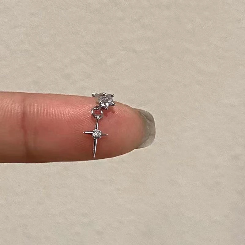 Unisex Mini Crystal Zircon Stud Earrings, Cute Punk Gift
